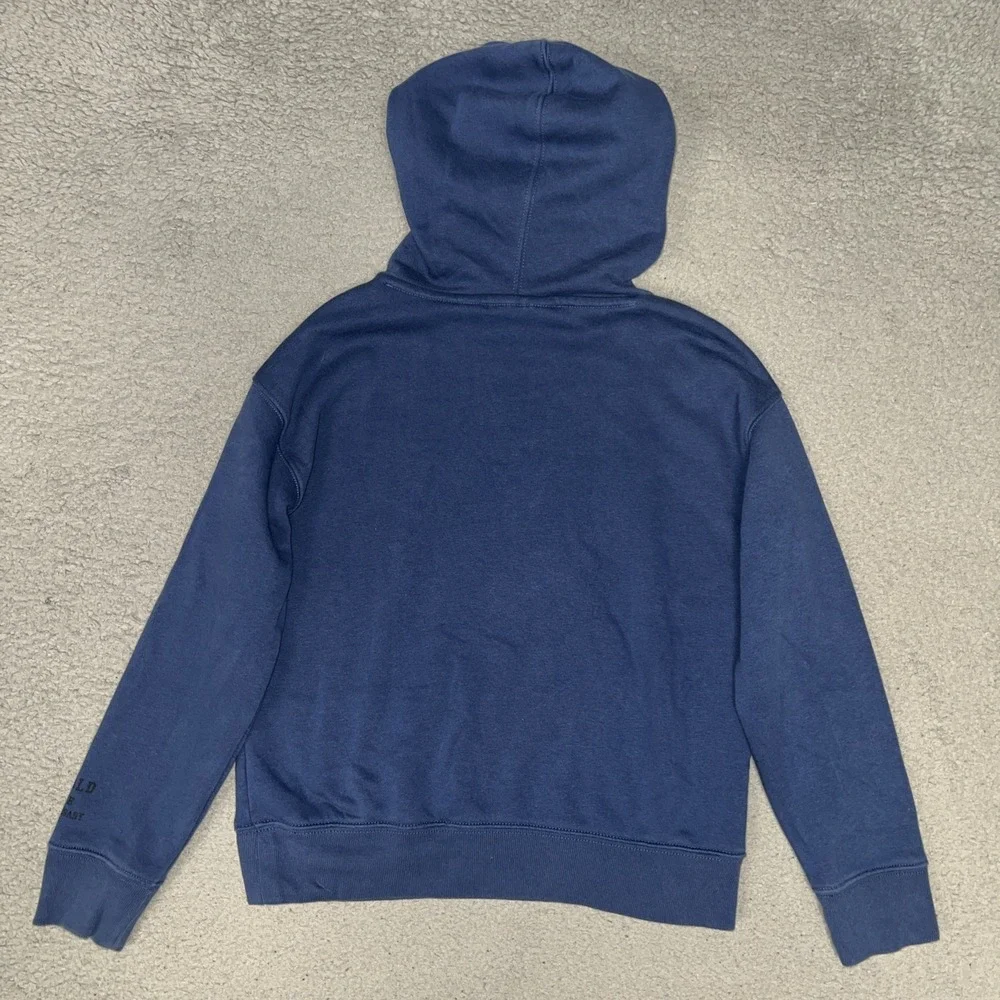 Gap x Disney Donald Duck 90th Anniv Hoodie Youth Sz M (8) Blue Fleece Pullover